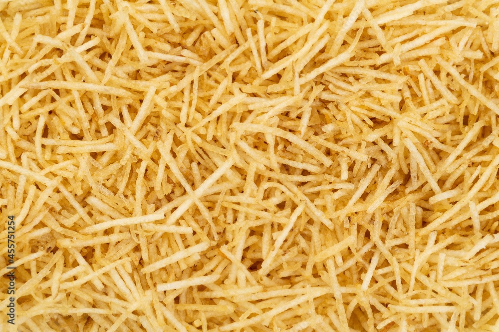 Backdrop of potato straw or shoestring potato Backdrop of potato straw or shoestring potato