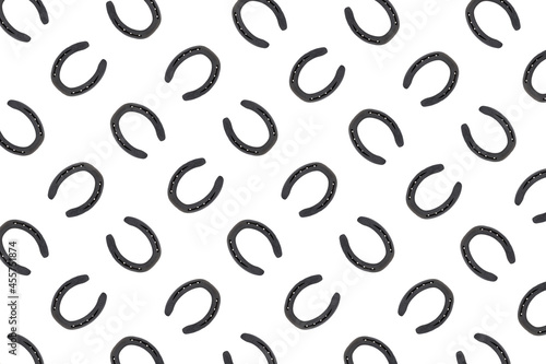 abstract background horseshoe oblique lines on white background symbol of good luck