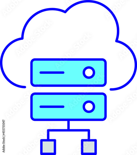 Cloud database Isolated Vector icon which can easily modify or edit