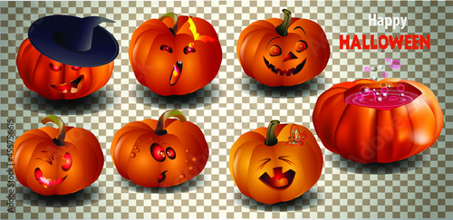 halloween pumpkin set