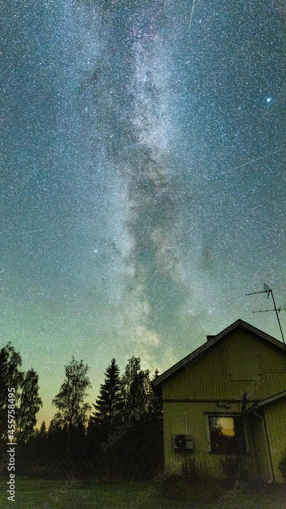 Milkyway on clear sky in Finland at September