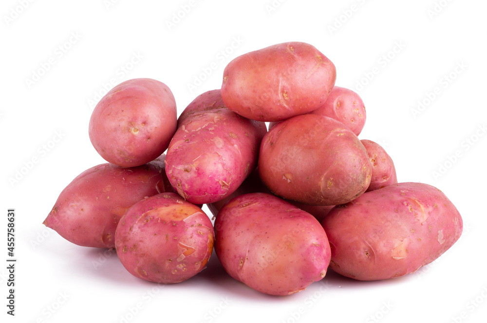 Perfect group of Raw Red Potatoes isolated on white background Perfect group of Raw Red Potatoes isolated on white background