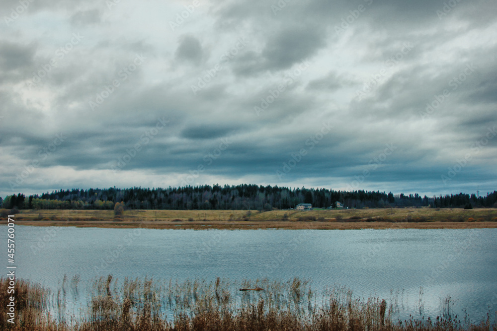 clouds over the lake