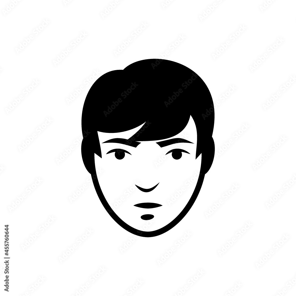 Man Face Icon Isolated on white background
