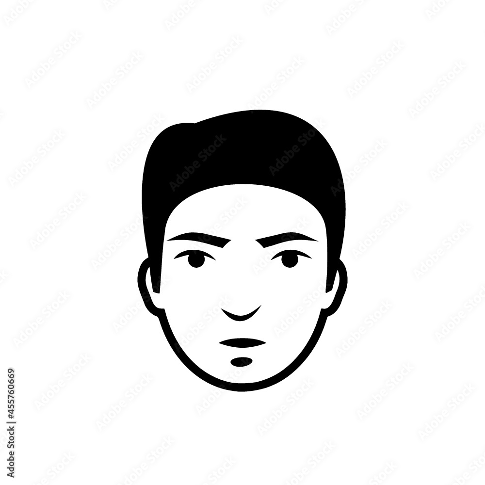 Man Face Icon Isolated on white background Man Face Icon Isolated on white background