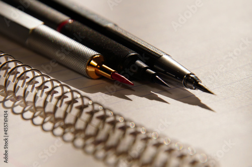 Closeup shot of Rotring 800, Rotring 300, Rotring RapidPro