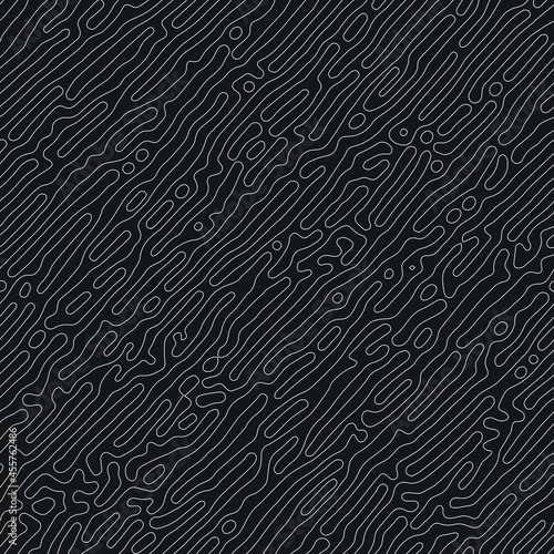 Seamless vector pattern. Diagonal linear geometric background. Black and white natural turing lines texture.