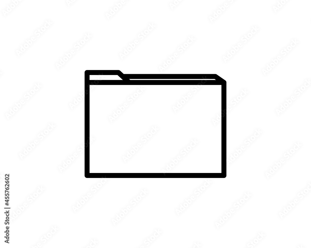 File folder line icon, outline vector sign, linear style pictogram isolated on white. Symbol, logo illustration. Editable stroke. Pixel perfect File folder line icon, outline vector sign, linear style pictogram isolated on white. Symbol, logo illustration. Editable stroke. Pixel perfect
