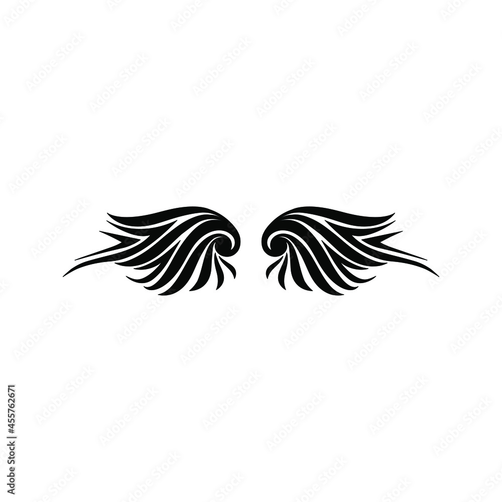 Obraz premium Angel wings icon vector. fly illustration sign collection. pilot symbol. wings logo.
