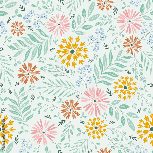 Swirly Flowers Pattern Design