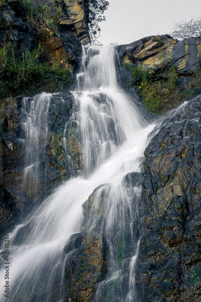 waterfall on the rocks