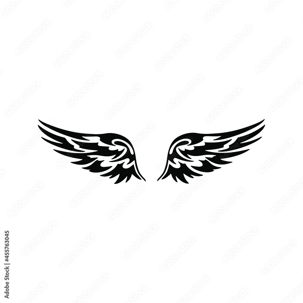 Obraz premium Angel wings icon vector. fly illustration sign collection. pilot symbol. wings logo.