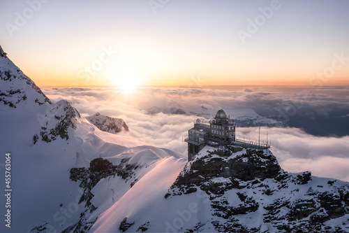 The Jungfraujoch Observatory in the alps. photo