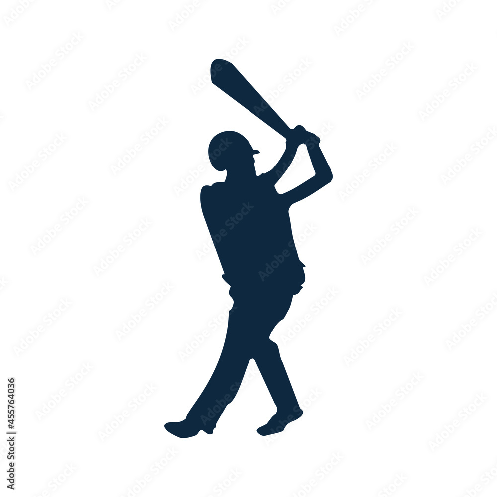 Batsman, bating icon. Editable vector graphics.