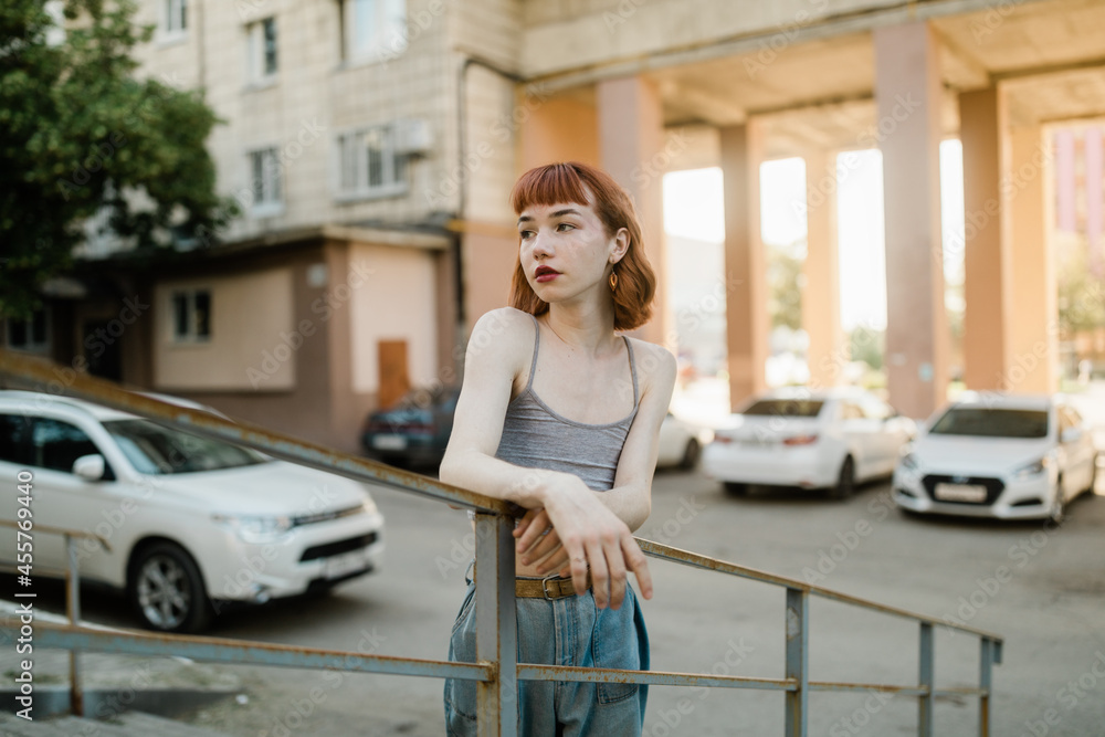 Young transgender woman outdoors Young transgender woman outdoors