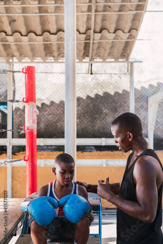 Personal trainer giving instructors