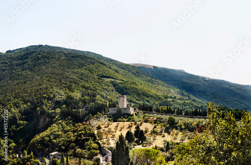 Panoramic view of Rocca Minore , Assisi ,Italy
