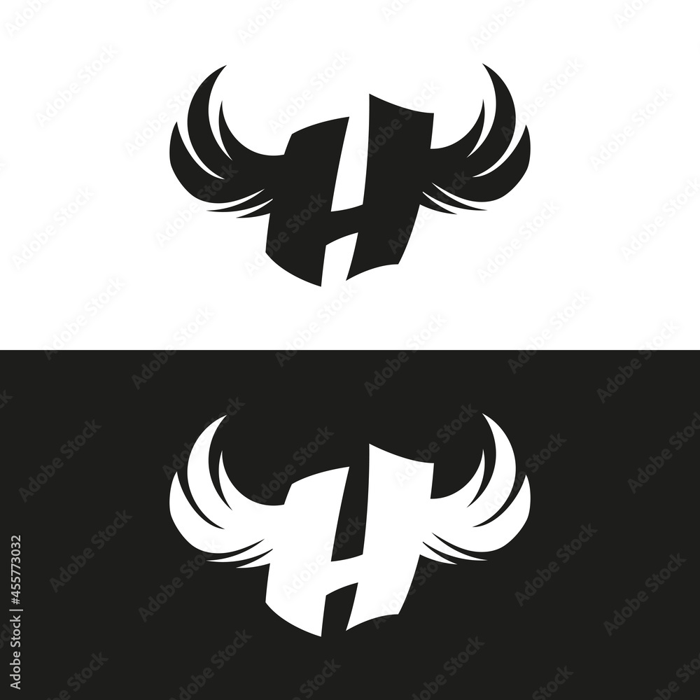 letter initial logo with wings symbol vector image letter initial logo with wings symbol vector image