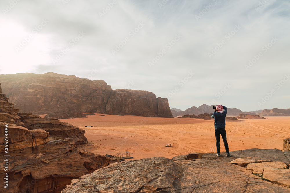 Man in the desert. Man in the desert.