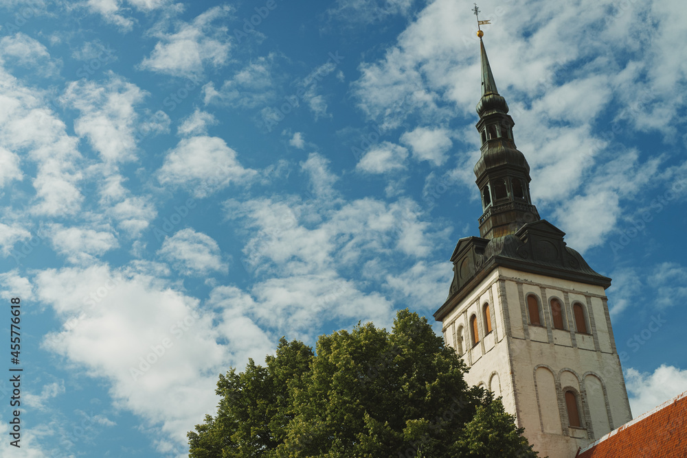 View of the St. Nicholas Church in old Tallinn. View of the St. Nicholas Church in old Tallinn.