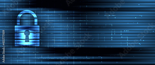 Cybersecurity and information or network protection. Future technology web services for business and internet project