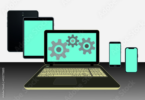 advertising for tablet laptop and mobile phones