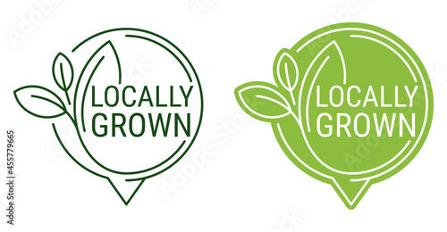 Locally grown flat emblem in pin form