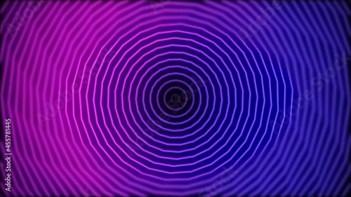 Endless pink and blue infinity circle tunnel in 4k at 60 fps. Motion graphics. Concept of technology, information, internet and future. Abstract cybernetic animated wallpaper.