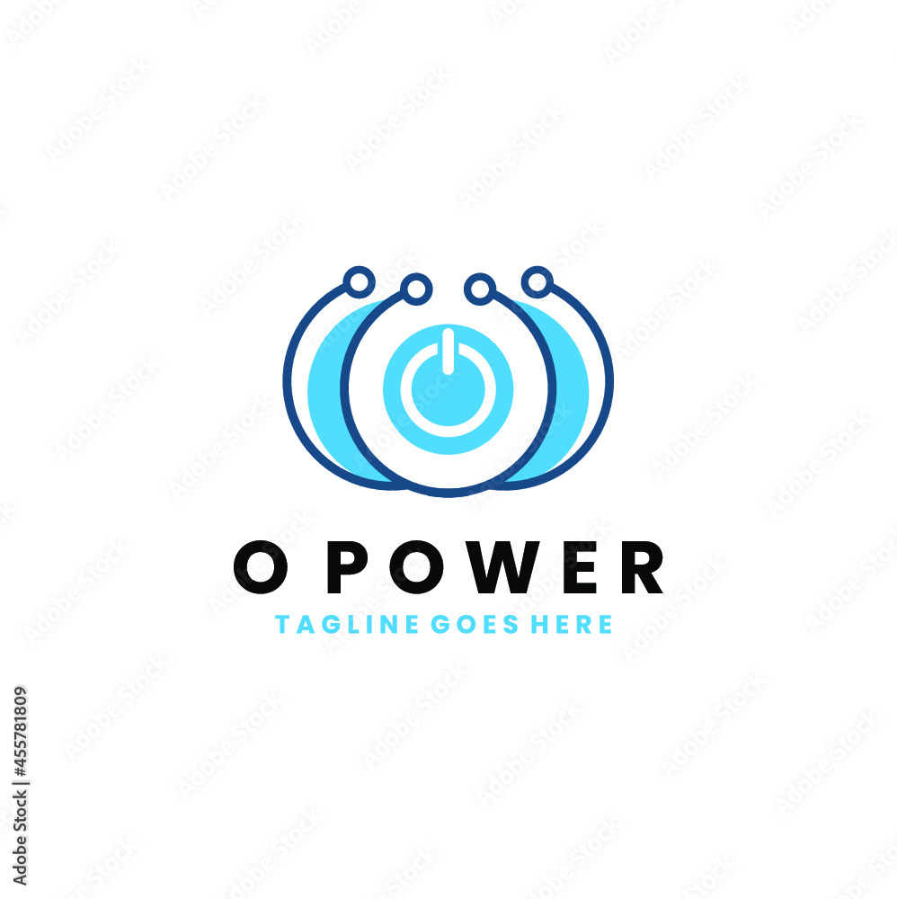 O power tech logo vector image O power tech logo vector image