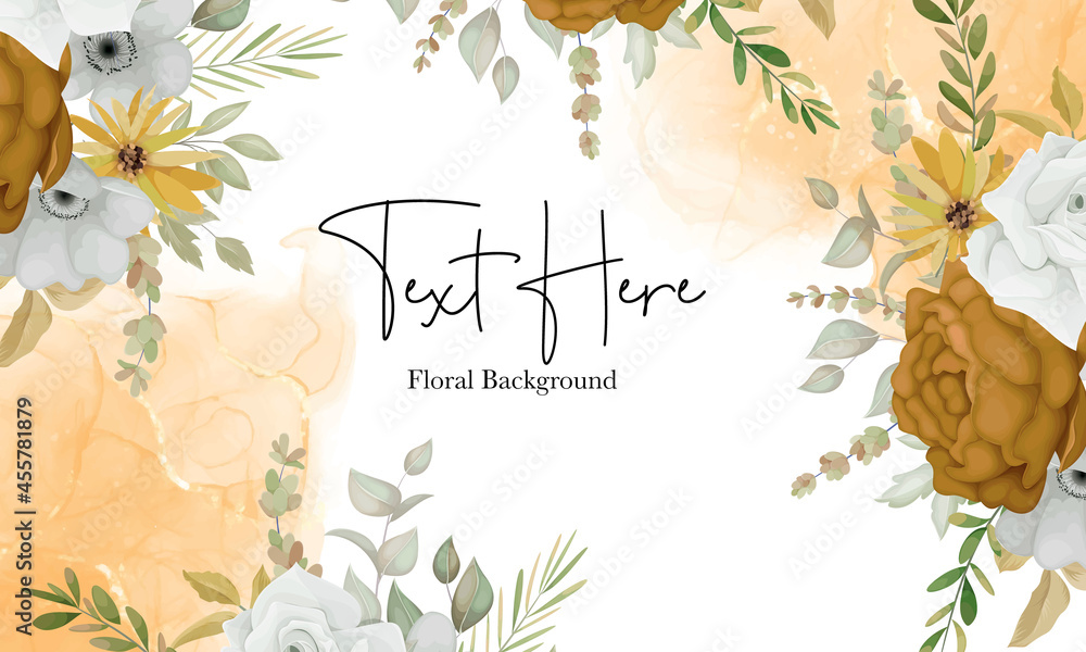 Beautiful floral background with autumn flowers