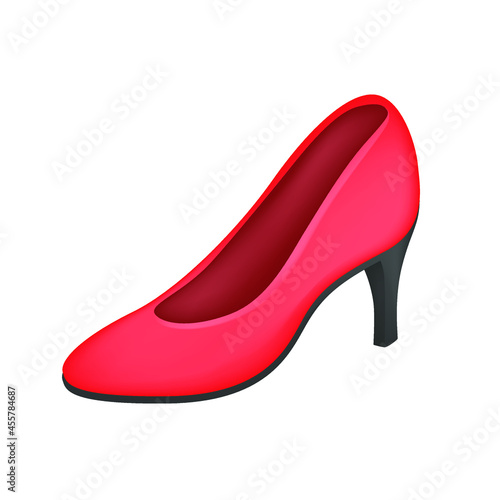 High Heeled Shoe Emoji Icon Illustration Sign. Female Fashion Vector Symbol Emoticon Design Vector Clip Art.