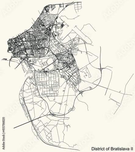 Photography Detailed navigation urban street roads map on vintage beige background of the Br