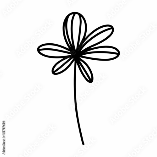 Vector wild tropical leaf isolated on white background. Funny coloring and cute illustration for seasonal design, textile, decoration kids playroom or greeting card. Hand drawn prints and doodle.