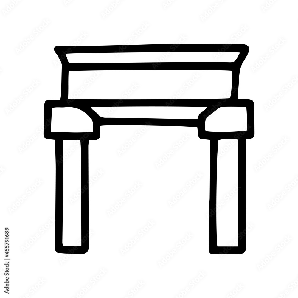 Arch black line vector doodle icon design Arch black line vector doodle icon design