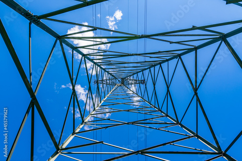 Fototapeta Power line upside down