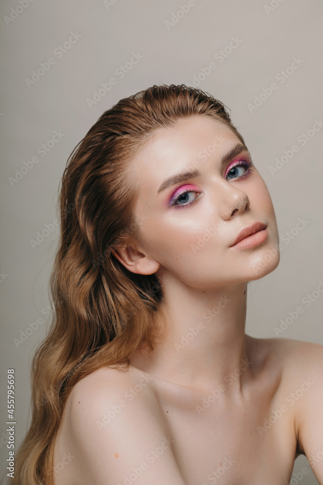 Blond model beauty portrait Blond model beauty portrait