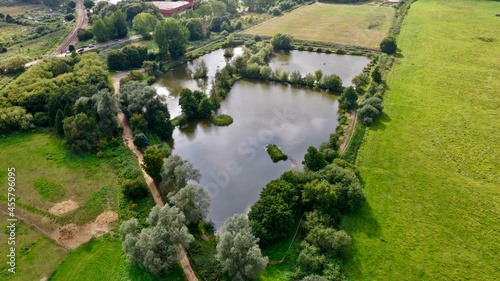 Aerial Photo of fishing lakes in Beccles Suffolk © Paul
