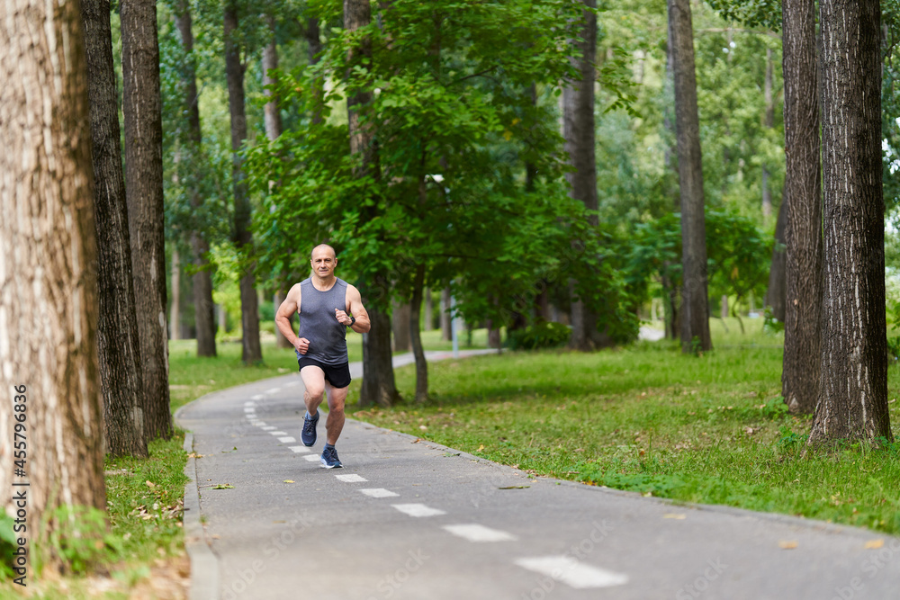custom made wallpaper toronto digitalMarathon runner training in the park