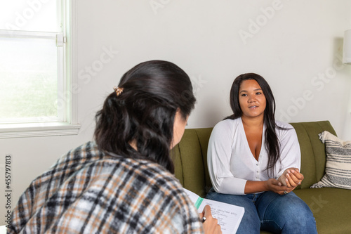 Woman Has Talk Therapy Session photo