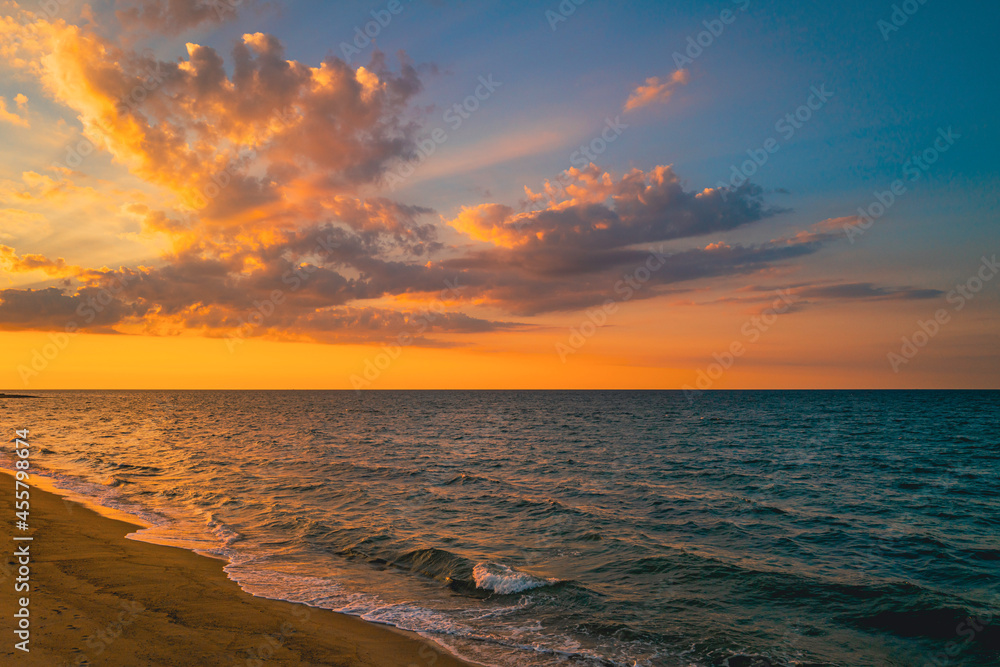 Dramatic beautiful cloudscape at sunrise over the South Cape Beach on Cape Cod Dramatic beautiful cloudscape at sunrise over the South Cape Beach on Cape Cod