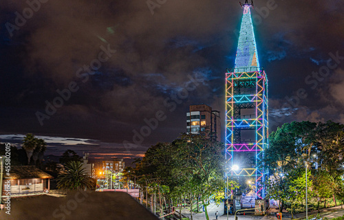 Torre del Cable Manizales Caldas, Colombia, aprovechando el atardecer photo
