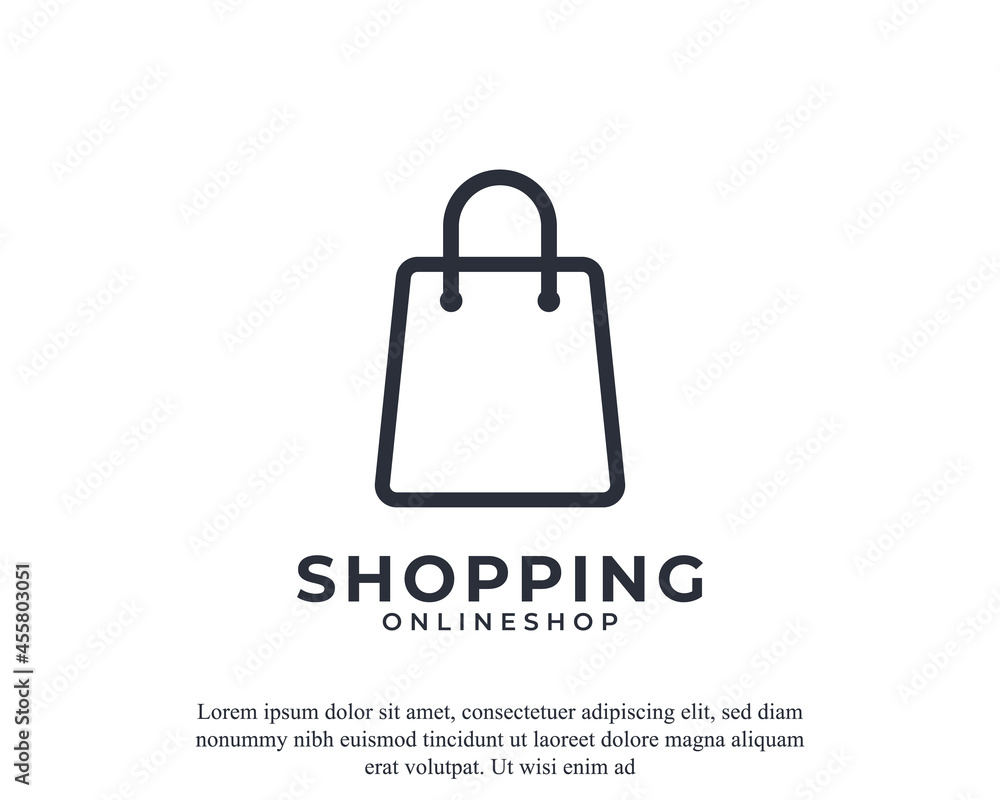 Shop Bag Vector Logo Design Template Element Shop Bag Vector Logo Design Template Element