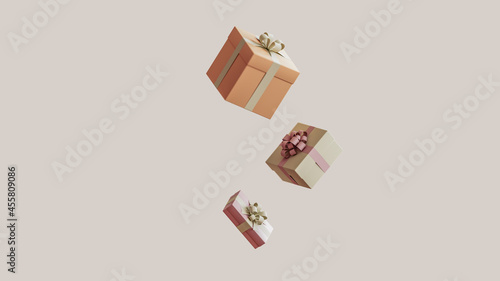Gift wrapped goodie boxes