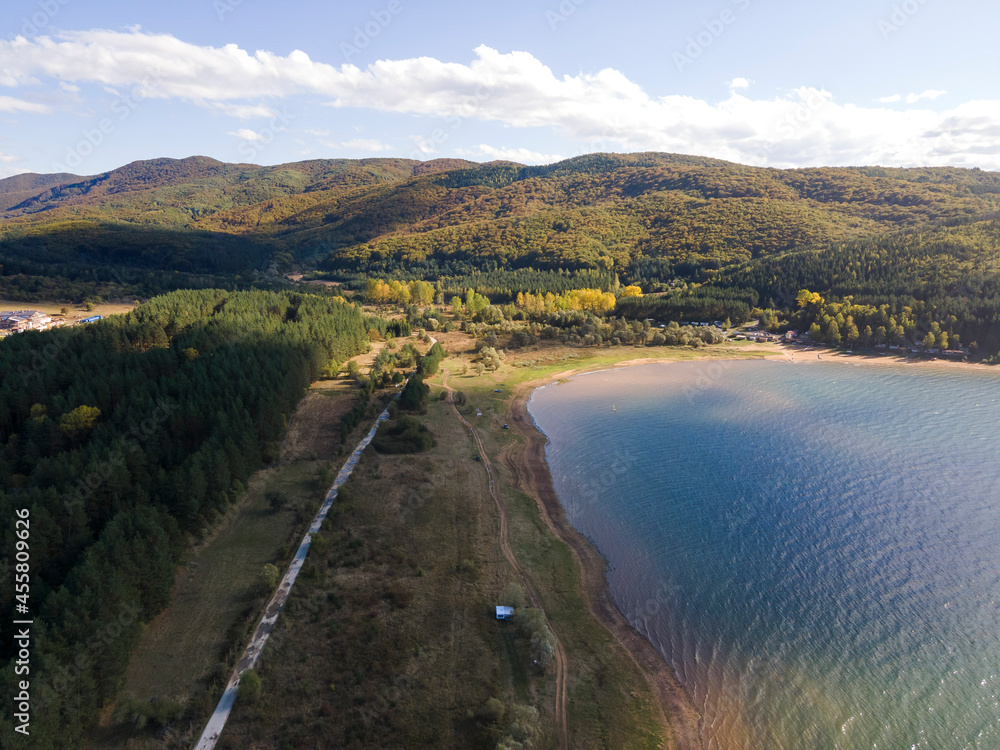 Aerial view of Iskar Reservoir near city of Sofia, Bulgaria Aerial view of Iskar Reservoir near city of Sofia, Bulgaria
