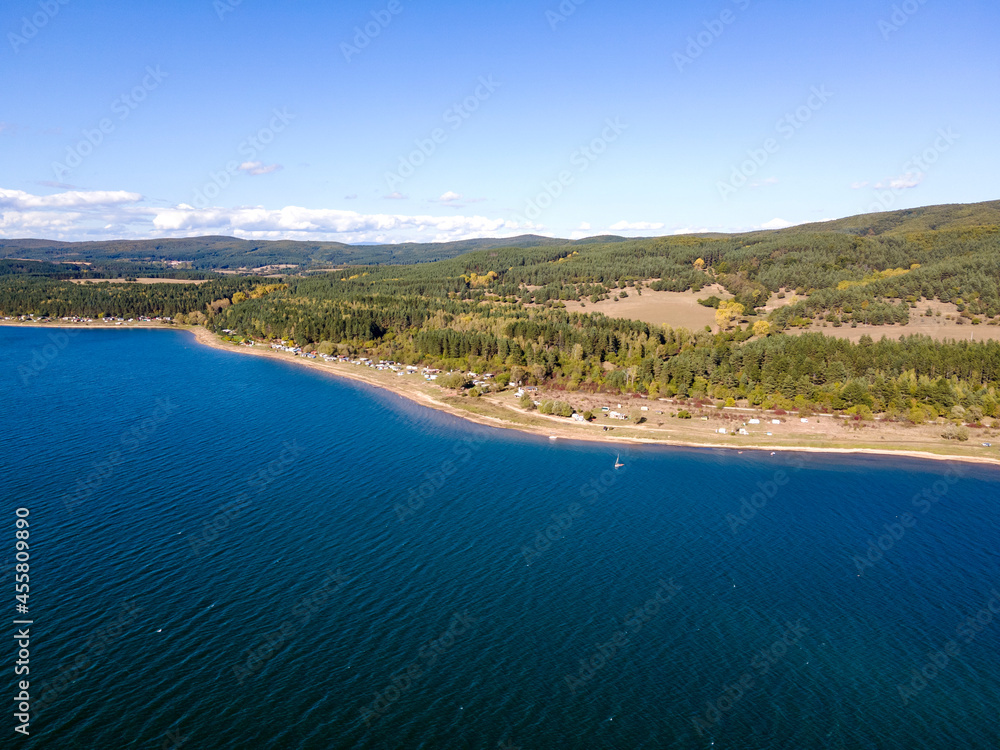 Aerial view of Iskar Reservoir near city of Sofia, Bulgaria Aerial view of Iskar Reservoir near city of Sofia, Bulgaria