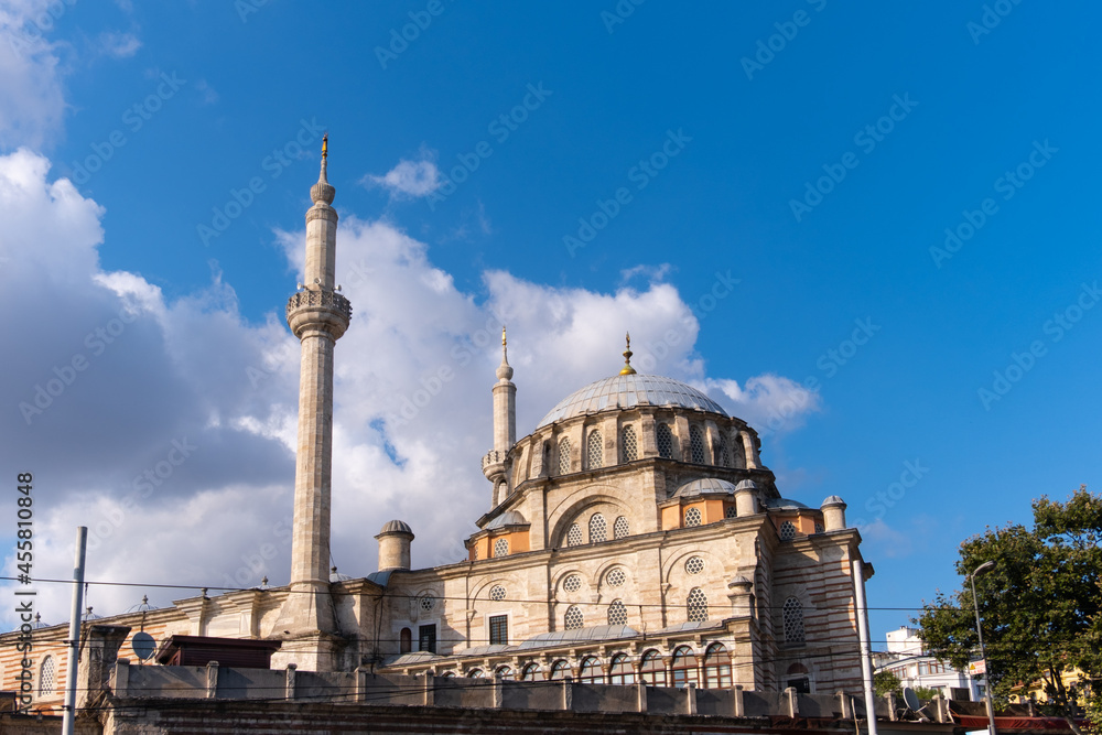 View at Laleli (Tulip) Mosque in Istanbul, aksaray, Turkey