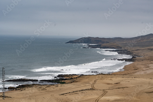 motorcycle roadtrip to a beach in the north of Lima