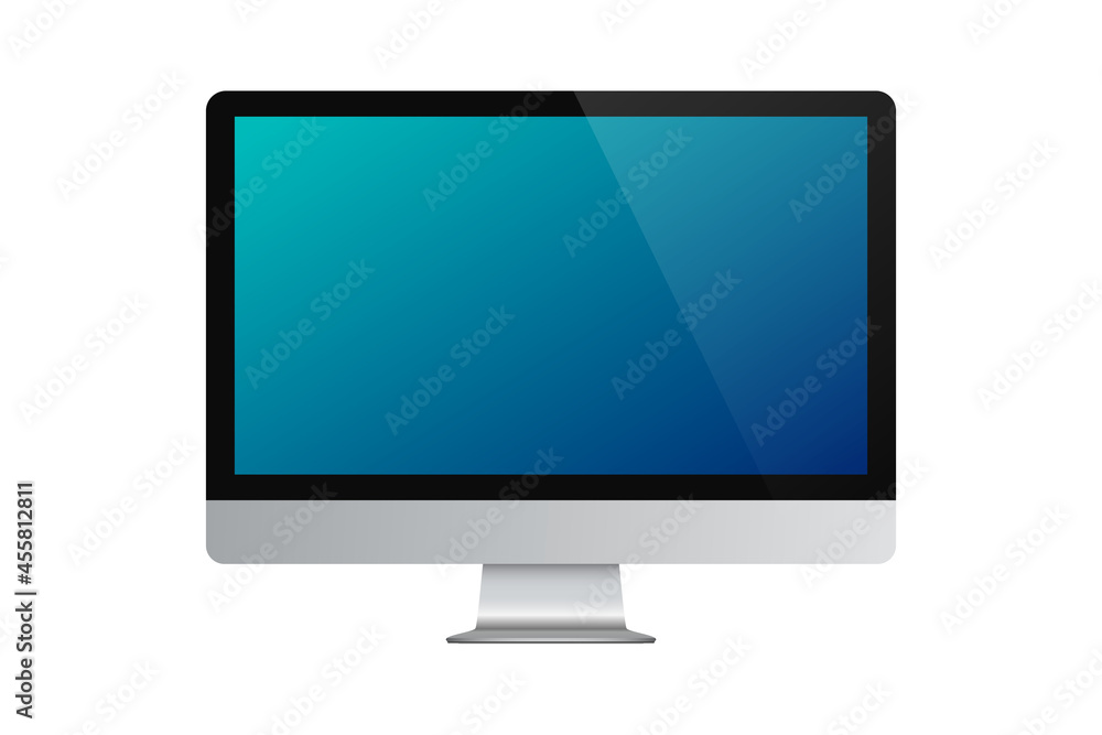 Realistic computer or pc monitor. Premium Vector Realistic computer or pc monitor. Premium Vector