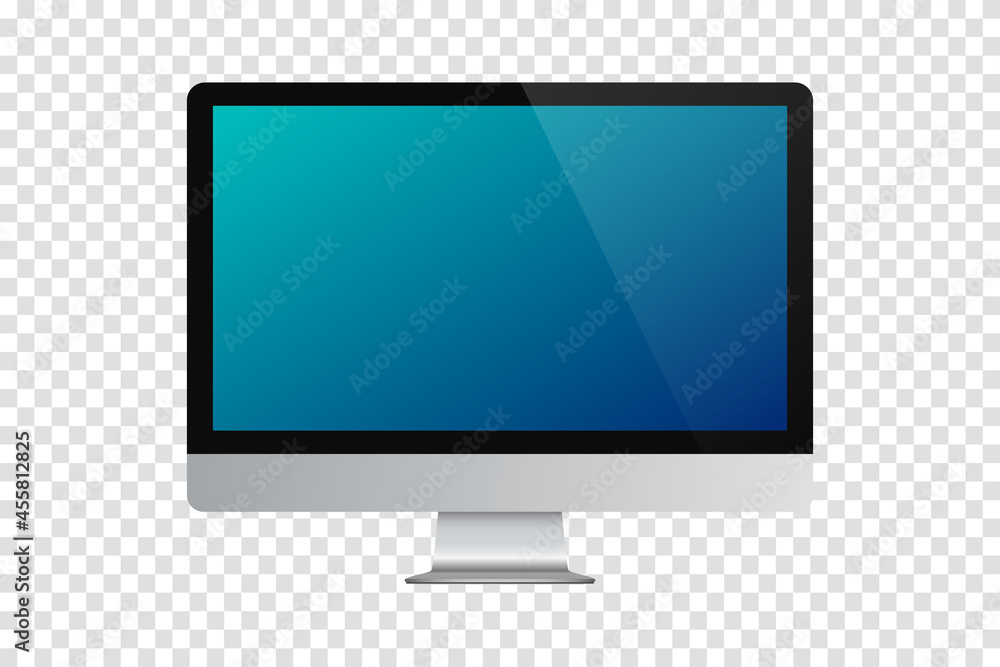 Realistic computer or pc monitor. Premium Vector Realistic computer or pc monitor. Premium Vector
