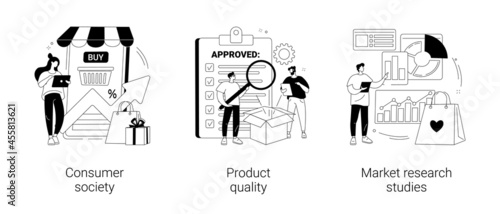 Customer satisfaction abstract concept vector illustrations.